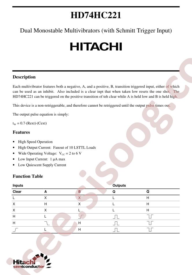 HD74HC221