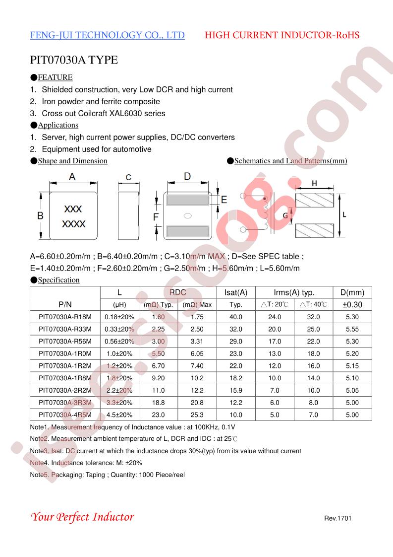 PIT07030A-R18M