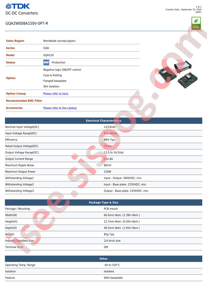 GQA2W008A150V-0P7-R
