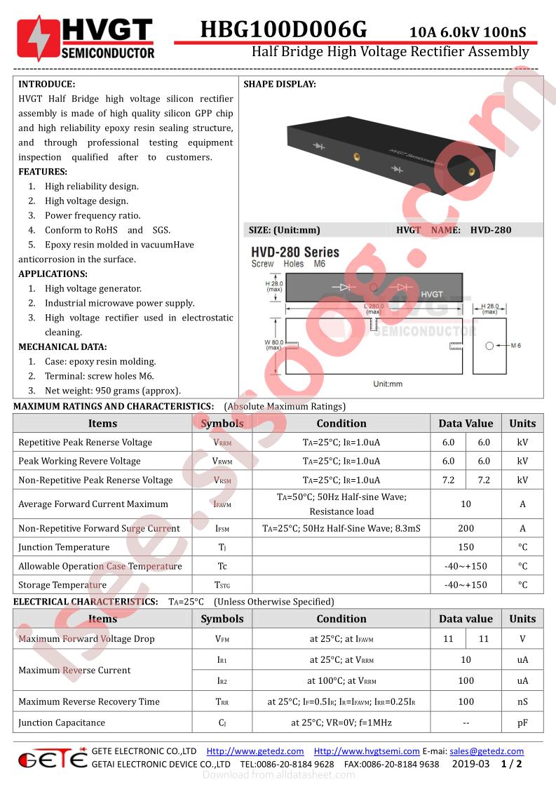 HBG100D006G