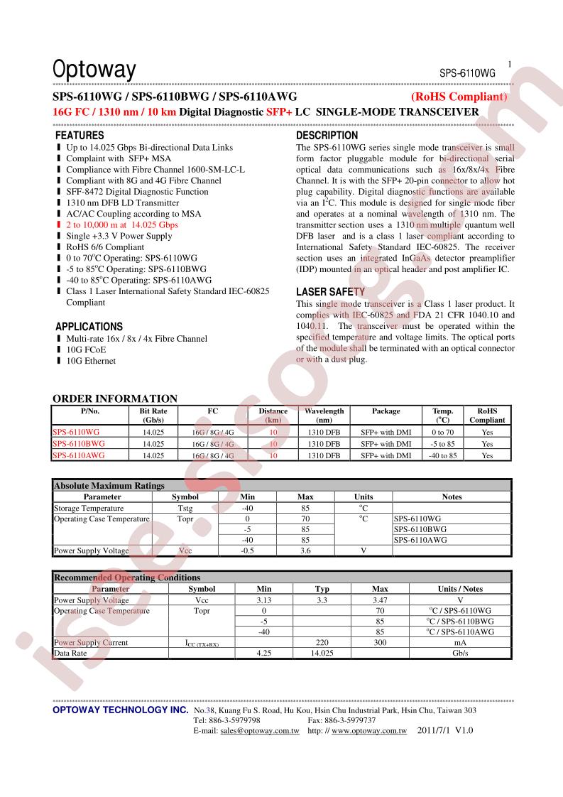 SPS-6110WG