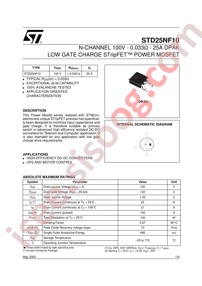 STD25NF10