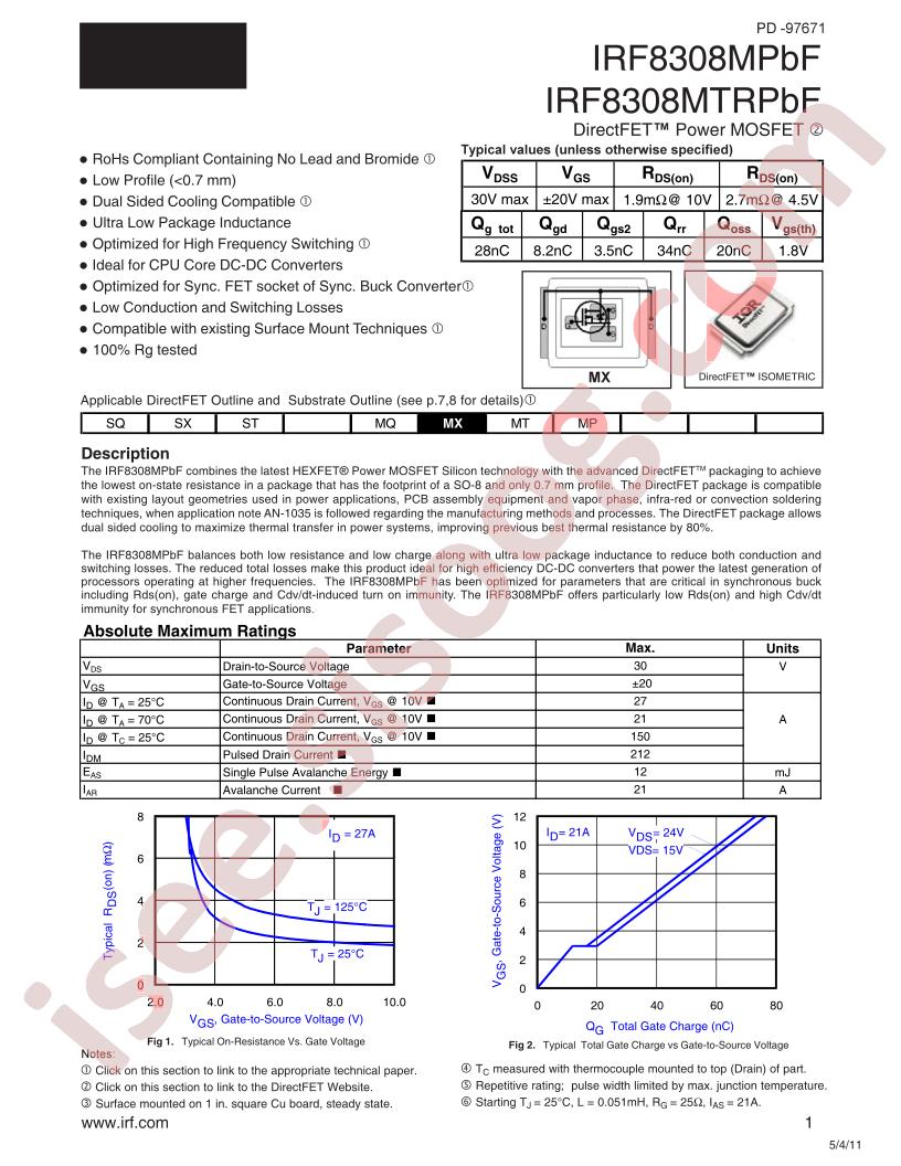 IRF8308MTRPBF