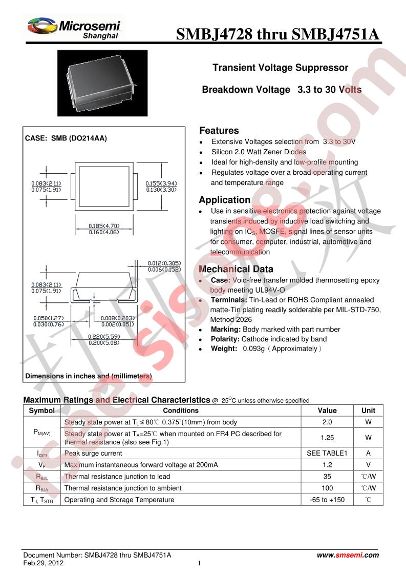 SMBJ4732A