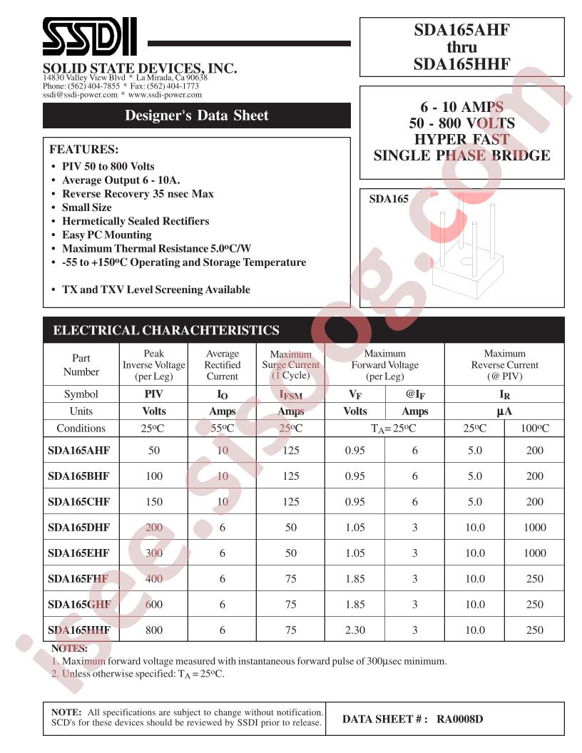 SDA165BHF