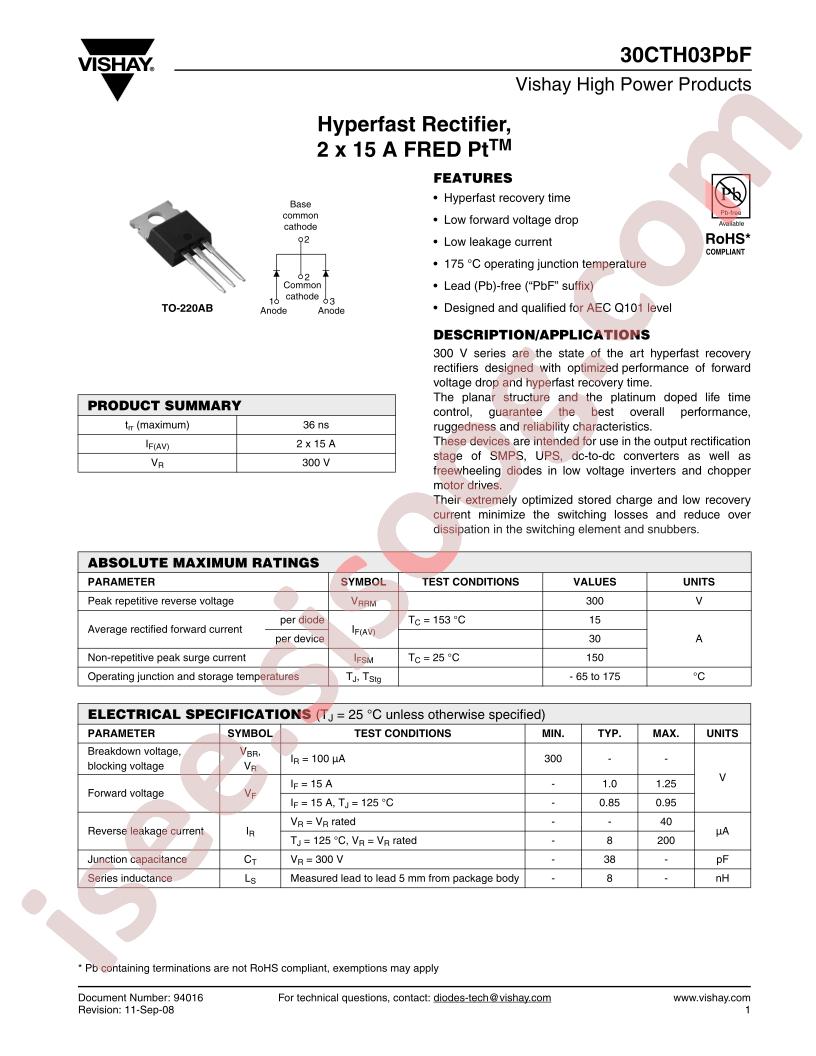 30CTH03PBF