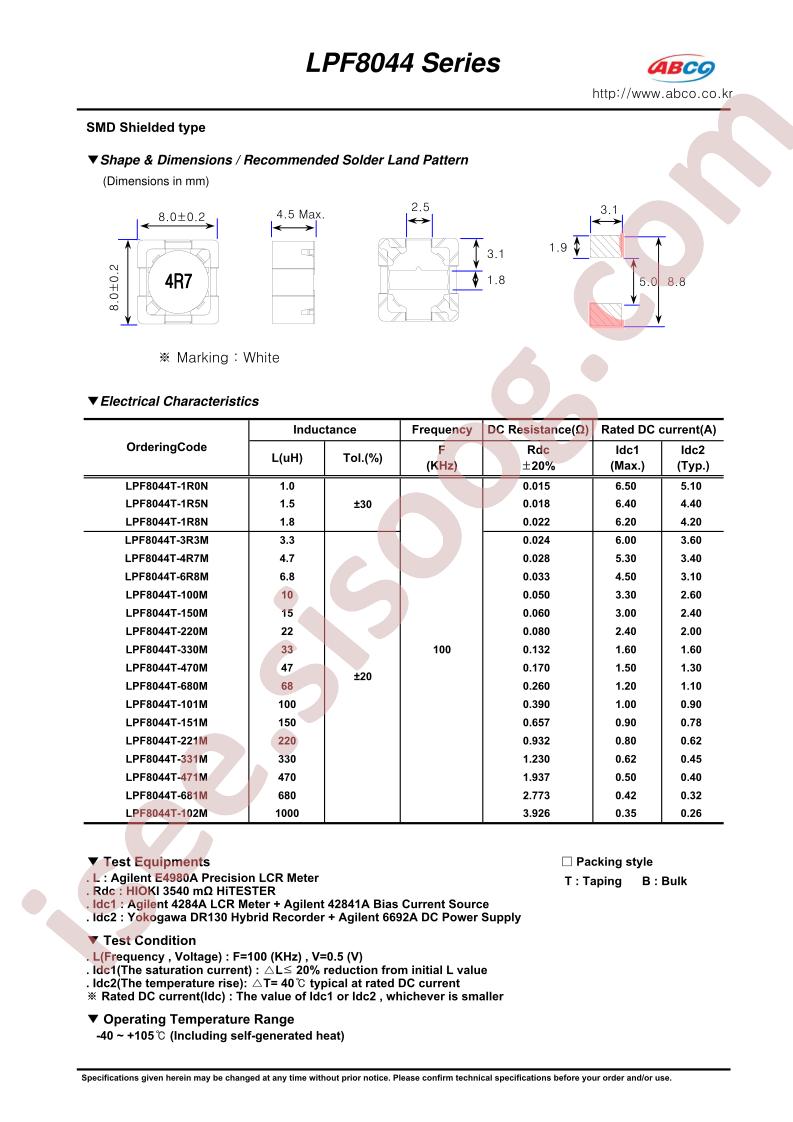 LPF8044T-102M