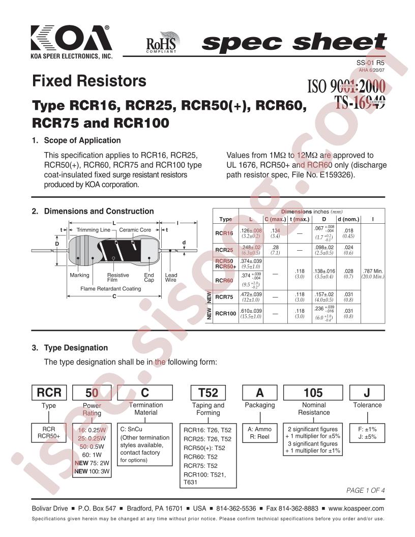 RCR25C