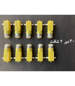 بسته 10 عددی موتور گیربکس دار 30 دور دو شافت