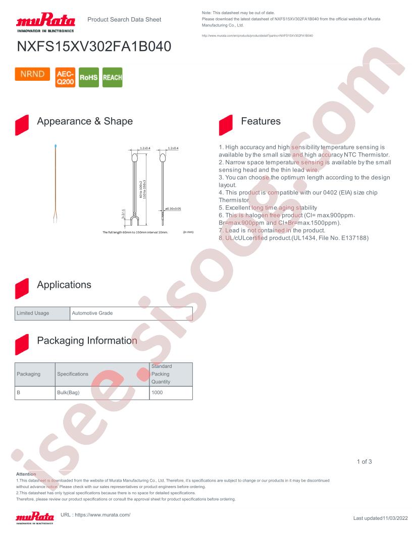 NXFS15XV302FA1B040