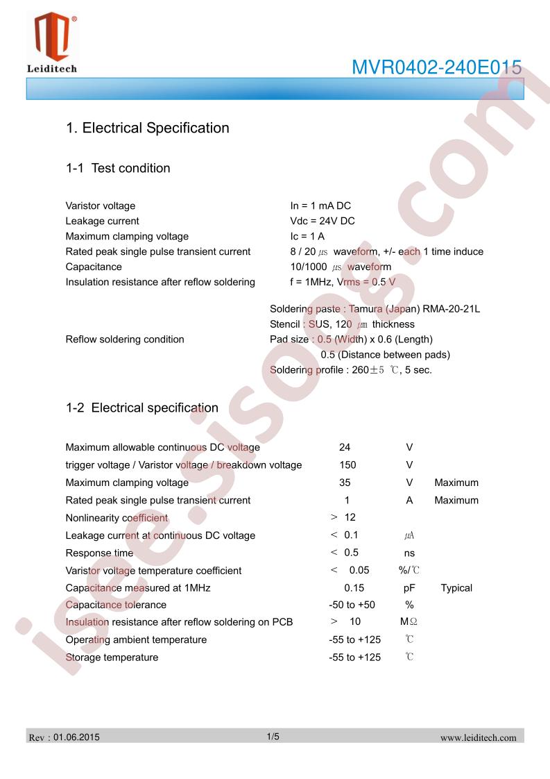 MVR0402-240E015