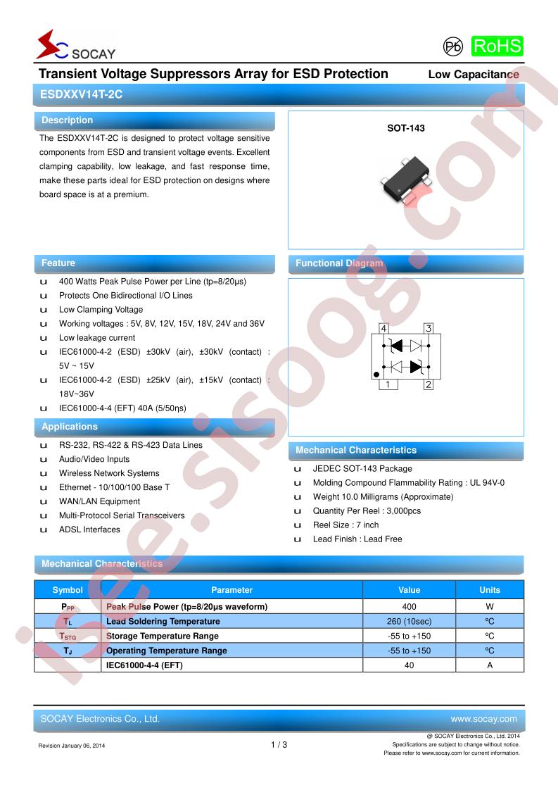 ESD05V14T-2C