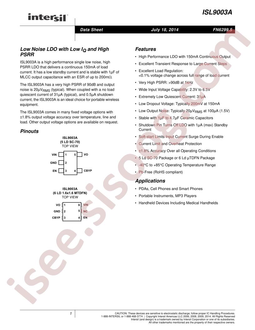 ISL9003AIENZ-T