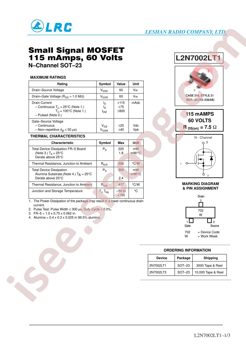 2N7002LT3