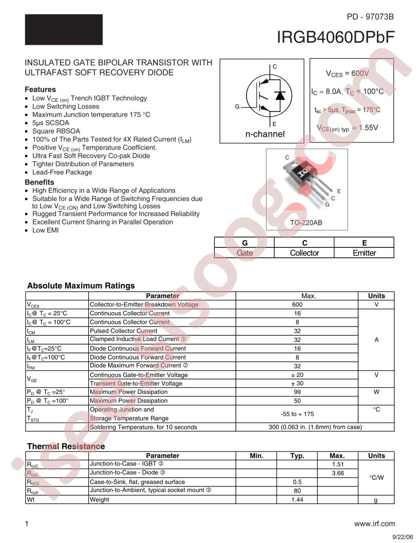 IRGB4060DPBF