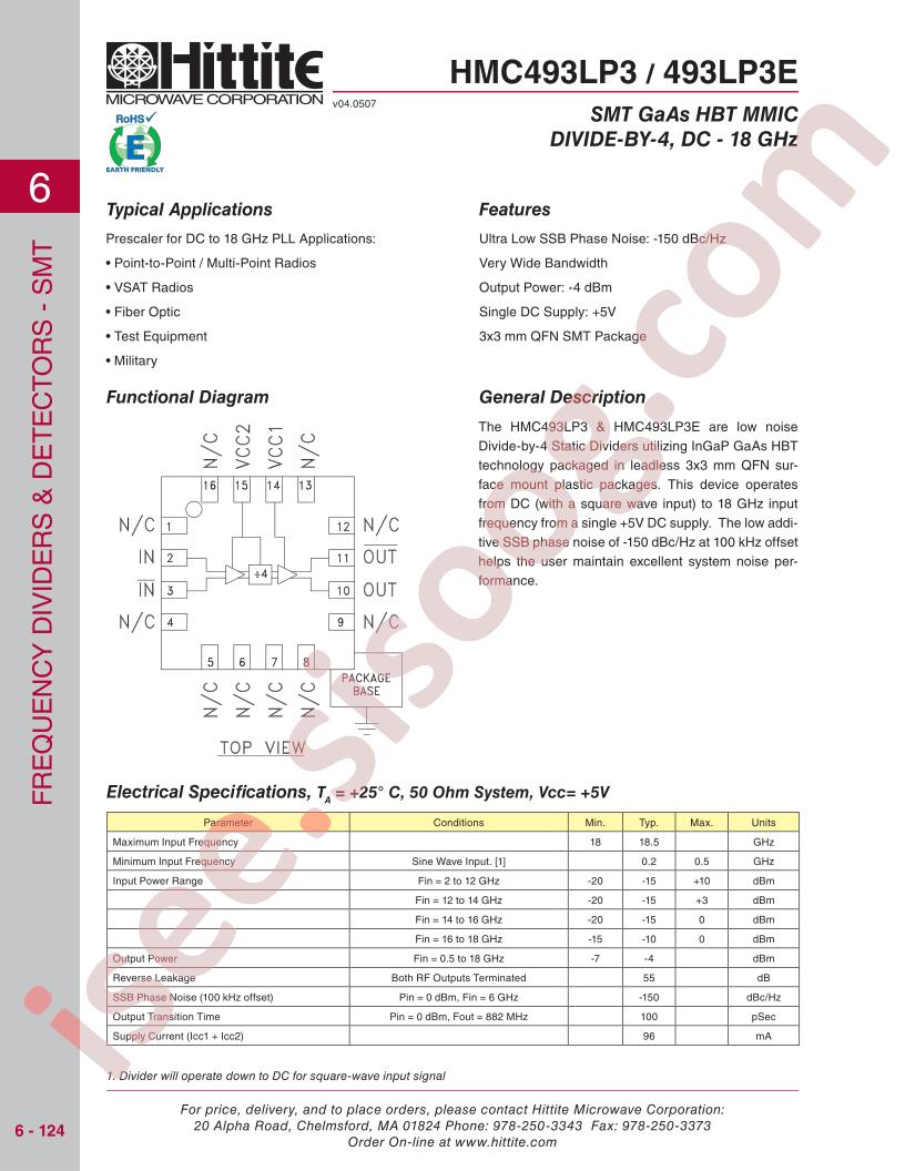 HMC493LP3E