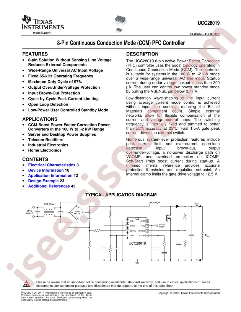 UCC28019DR