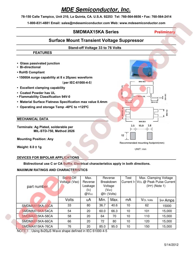 SMDMAX15KA-33CA