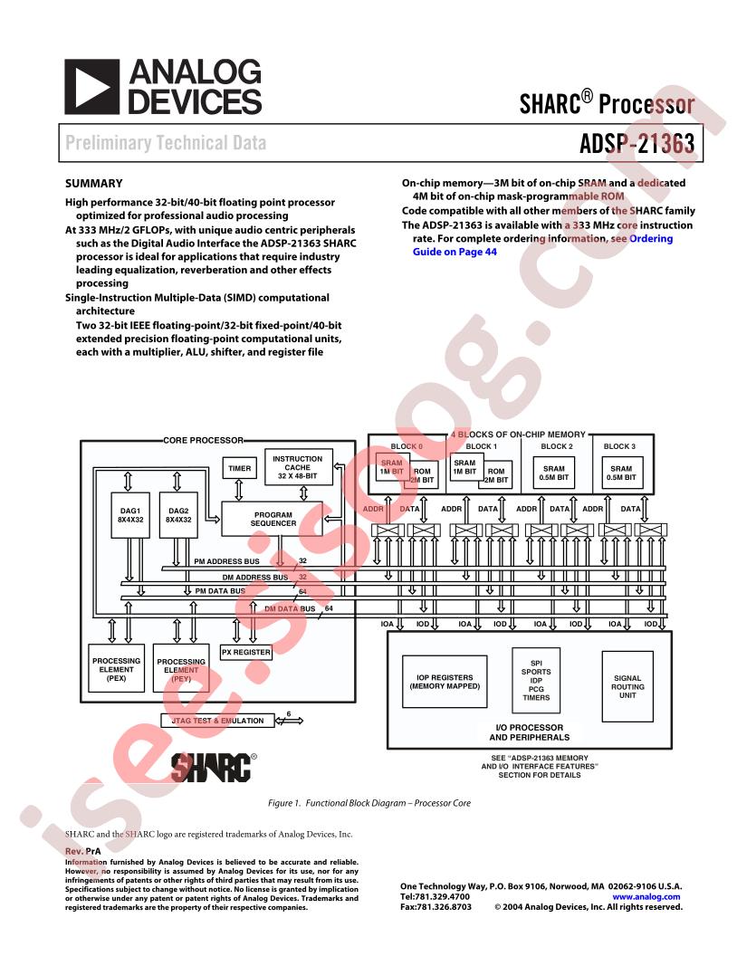 ADSP-21363SBBC-ENG