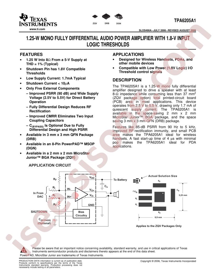 TPA6205A1DGN