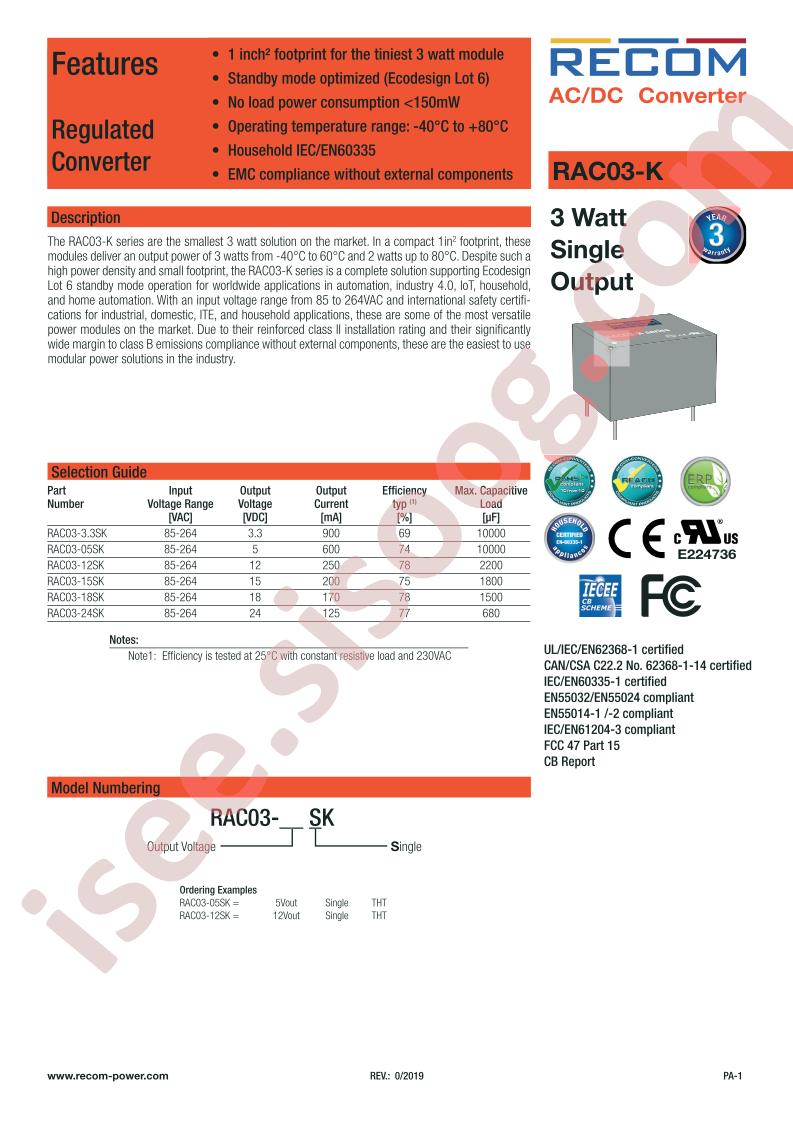 RAC03-05SK