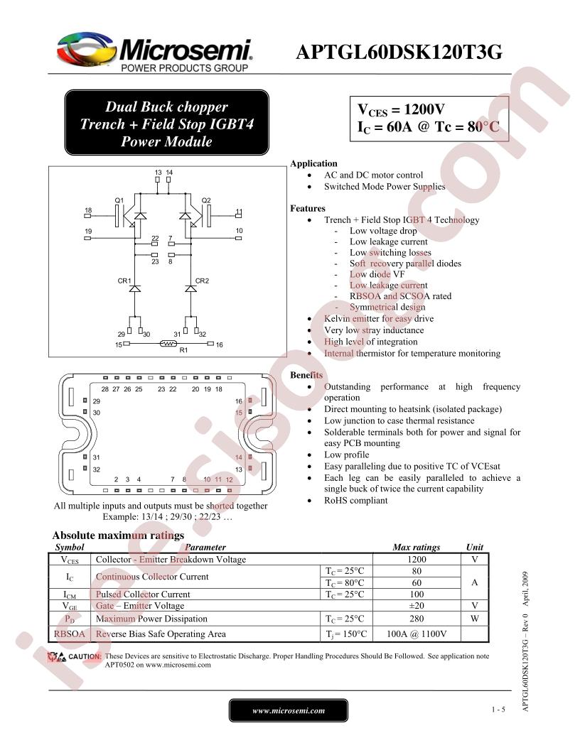 APTGL60DSK120T3G