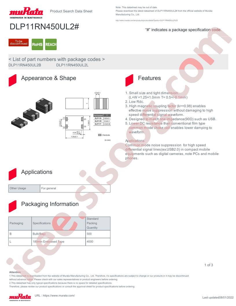 DLP11RN450UL2L