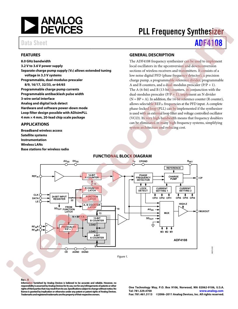 EVAL-ADF4108EBZ1