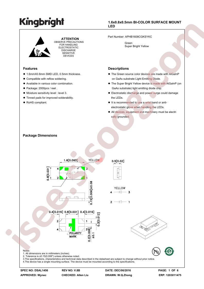 APHB1608CGKSYKC