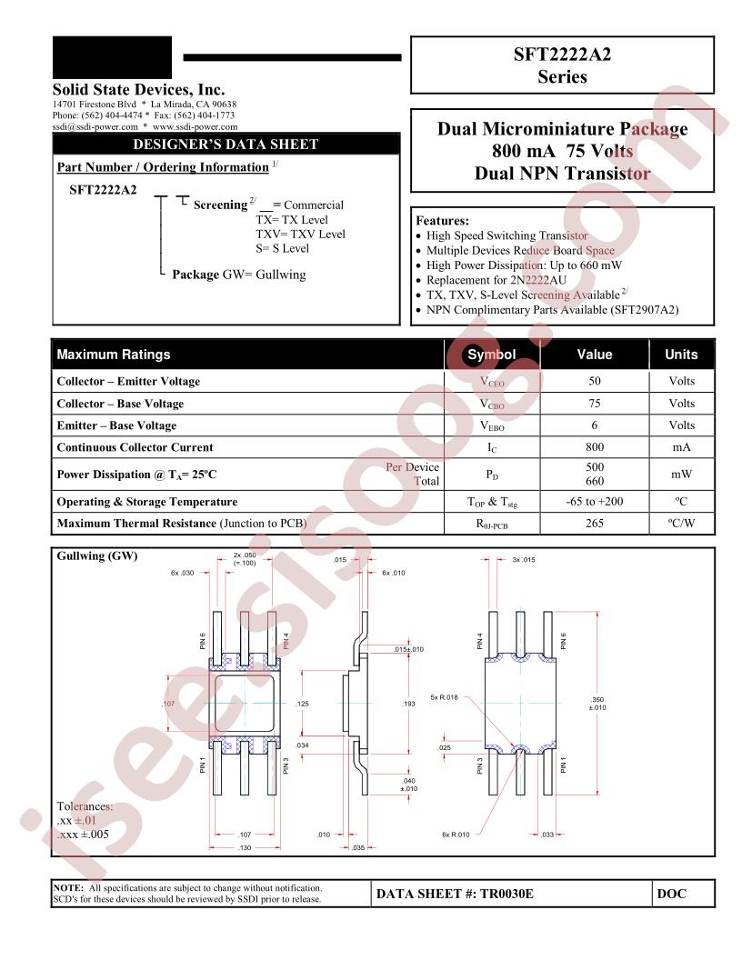 SFT2222A2GW