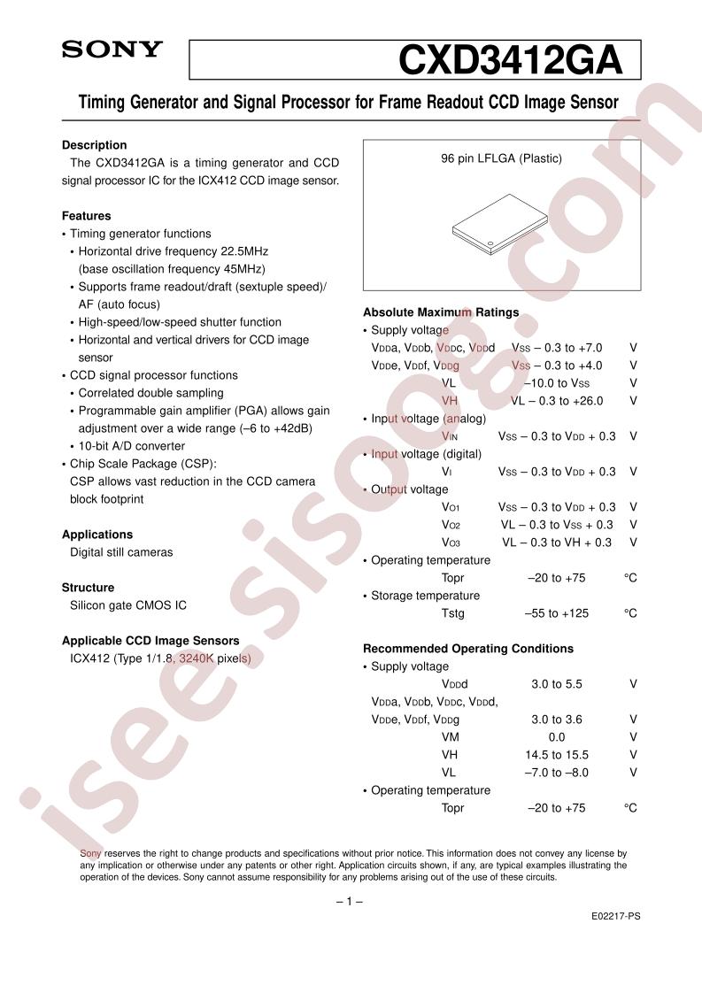 CXD3412GA