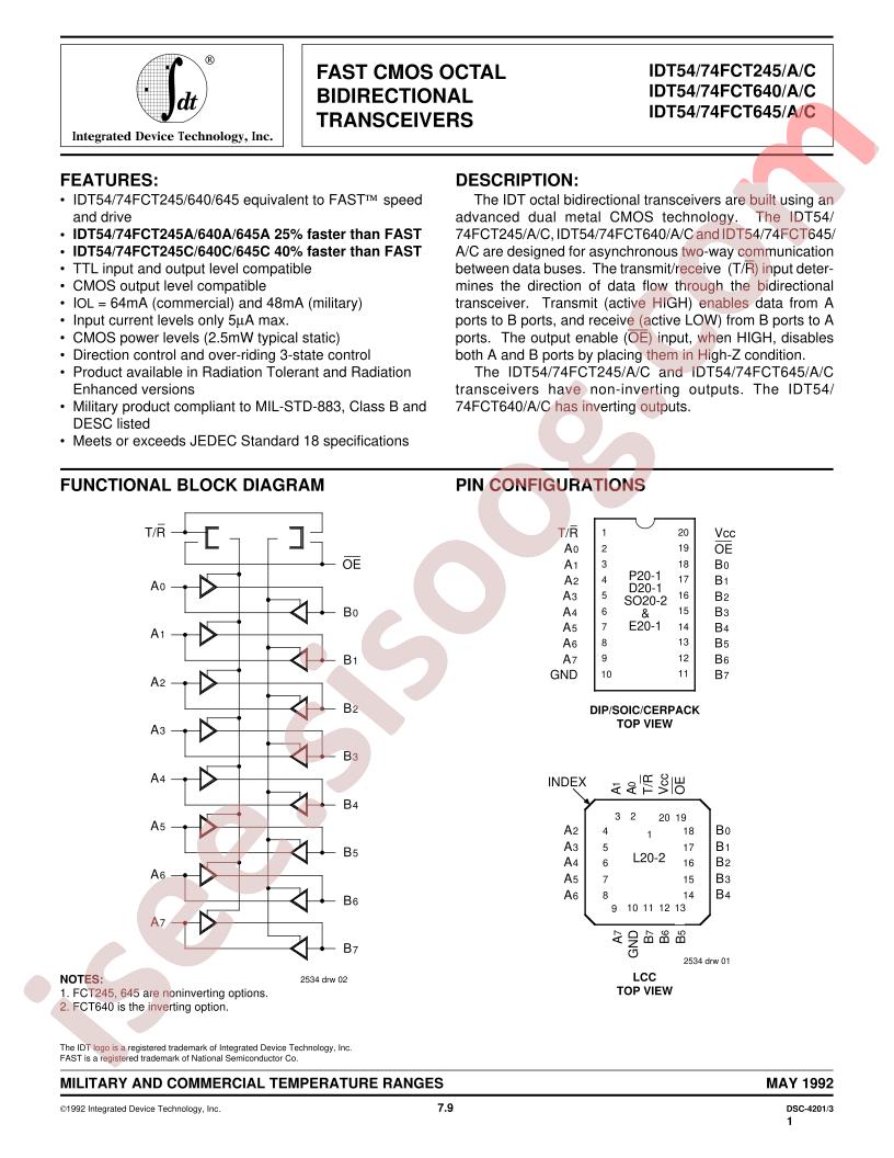 IDT54FCT245C