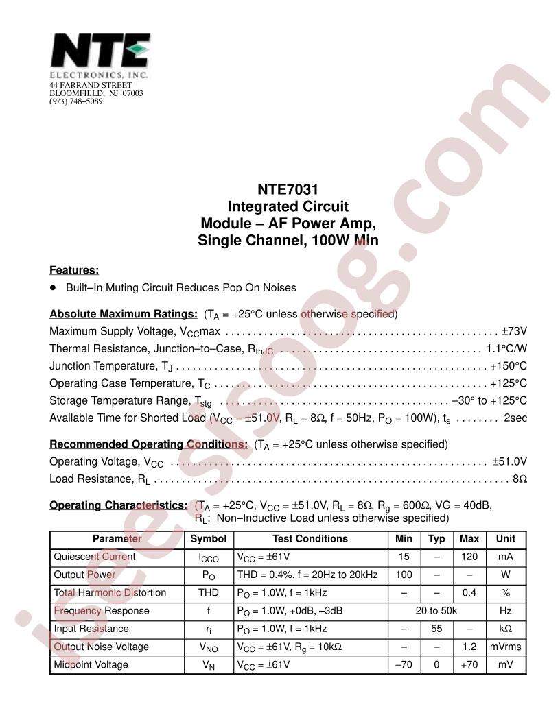 NTE7031