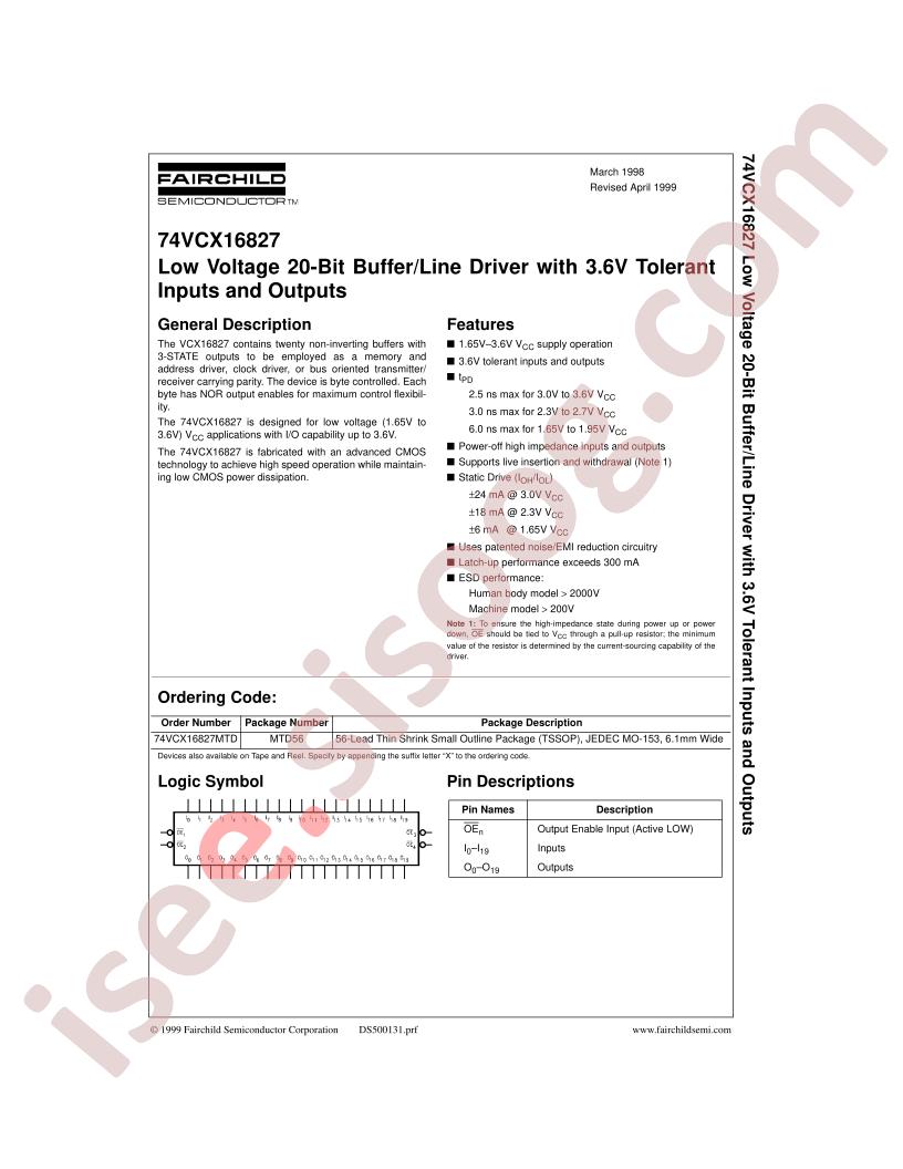 74VCX16827MTD