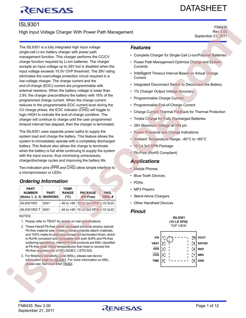 ISL9301IRZ