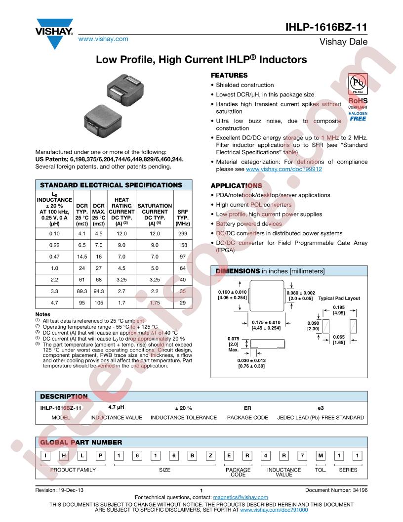 IHLP-1616BZ-11