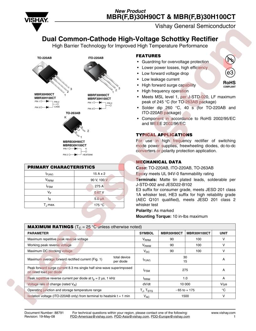 MBRF30H90CT