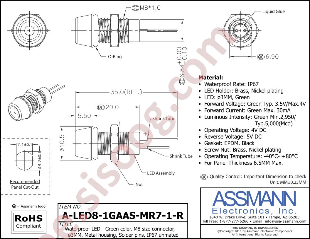 A-LED8-1GAAS-MR7-1-R