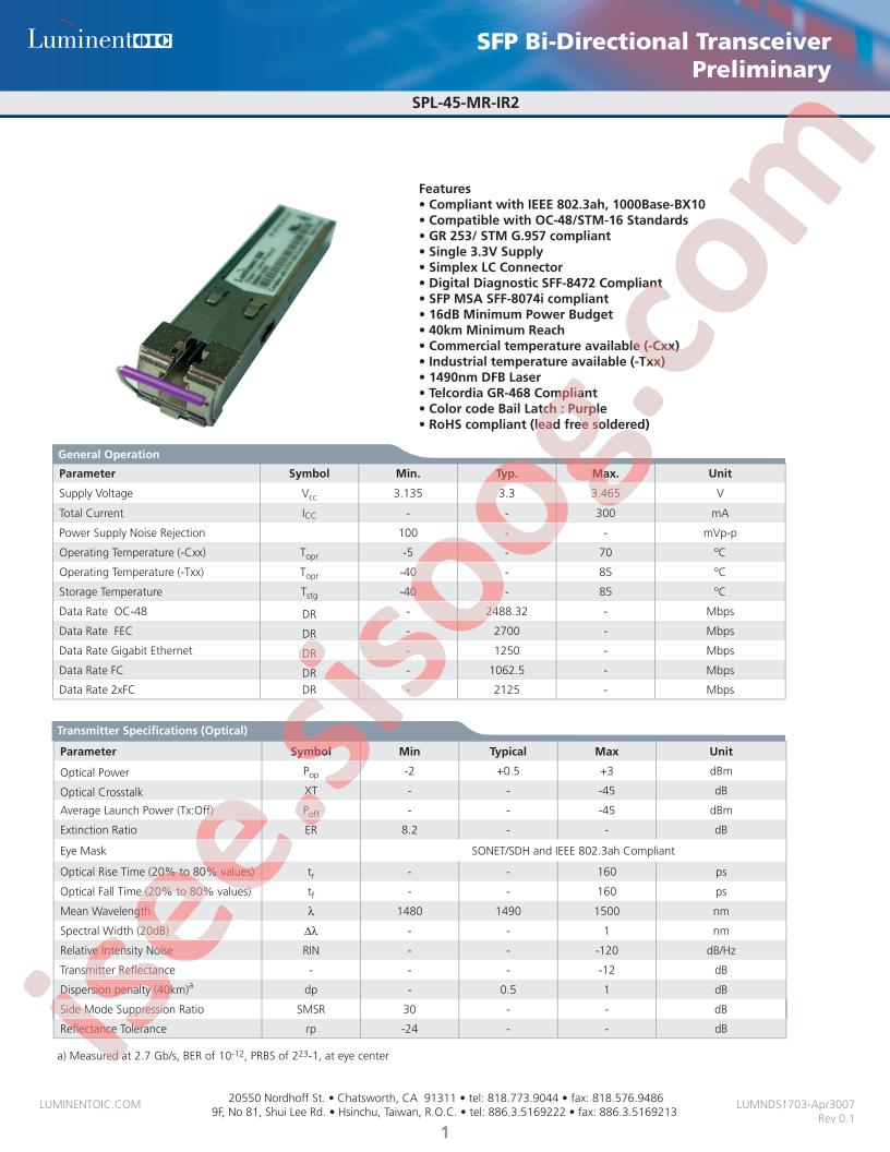 SPL-45-MR-IR2-TNA