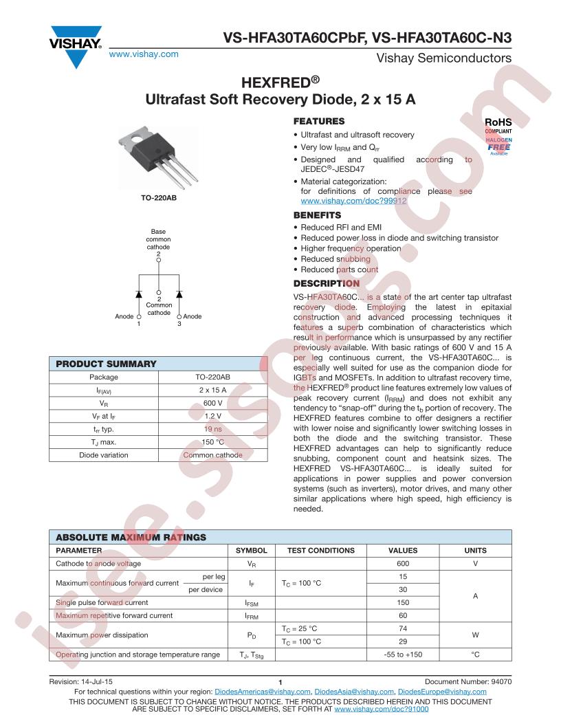 VS-HFA30TA60C-N3