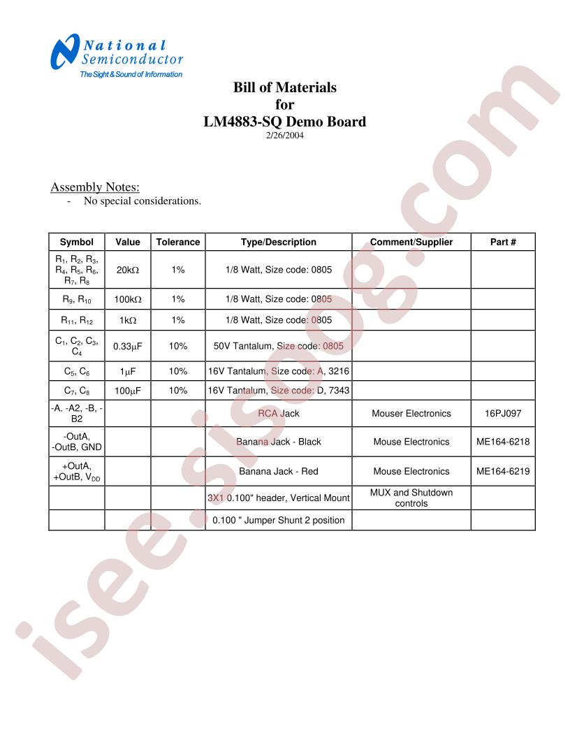 LM4883-SQ_BOM-001A