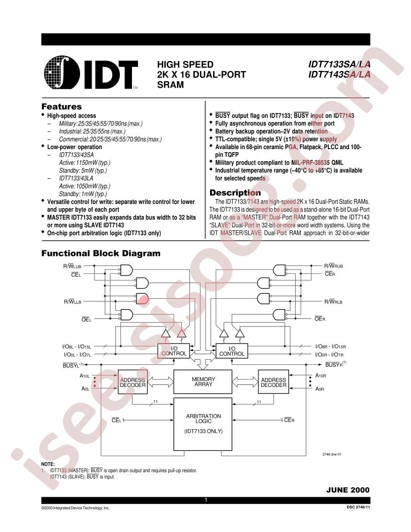 IDT7133LA20G