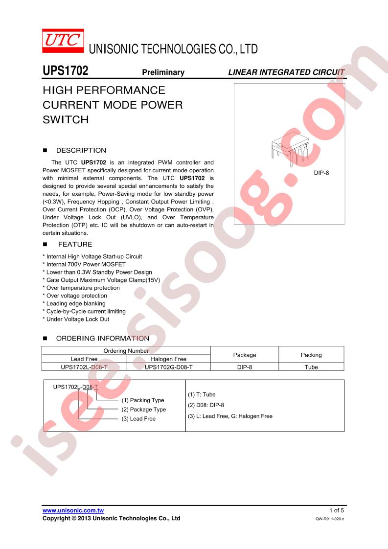 UPS1702L-D08-T