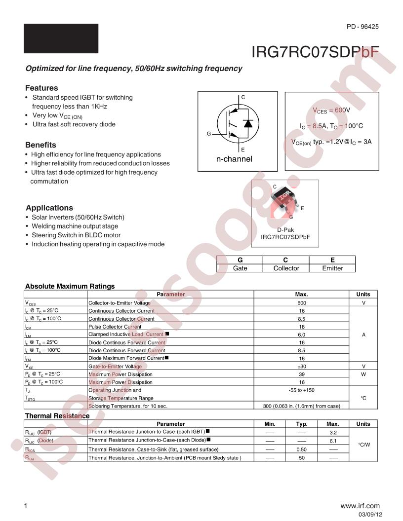 IRG7RC07SDPBF