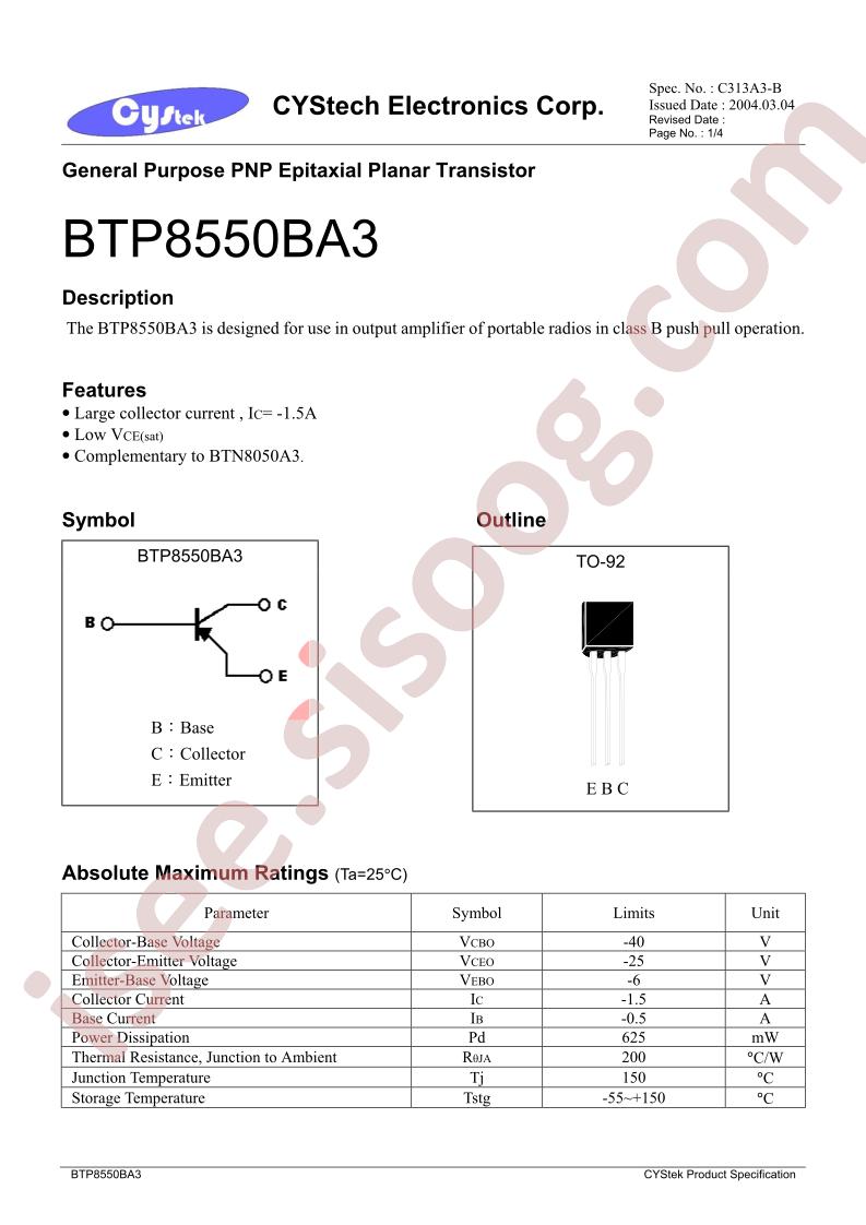 BTP8550BA3