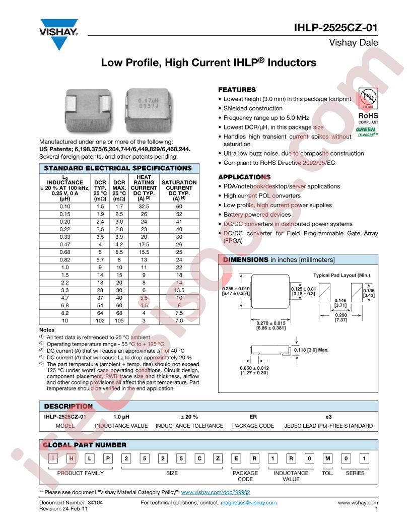 IHLP-2525CZ-01