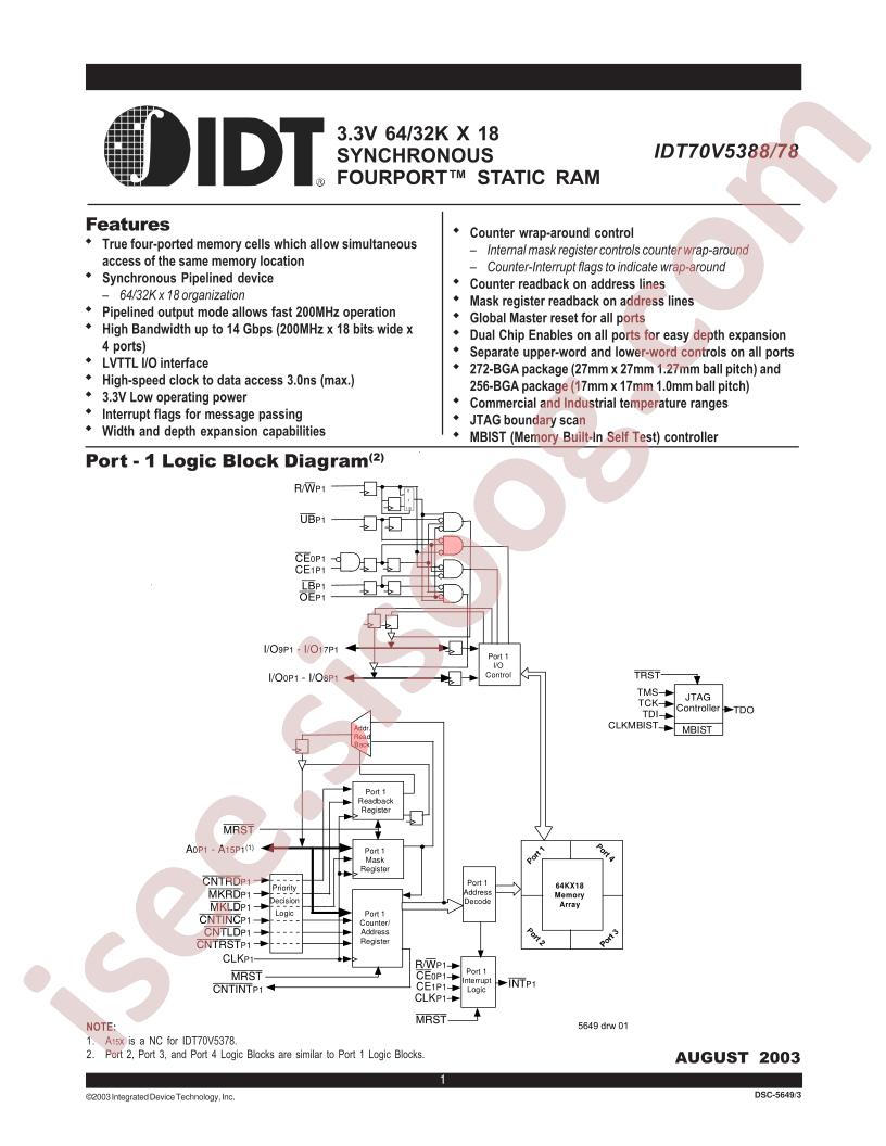 IDT70V5388S200BG