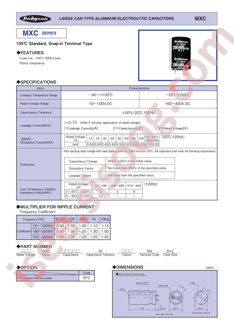 200MXC470MEFCSN25X30
