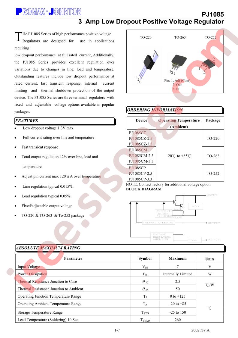 PJ1085CP-3.3