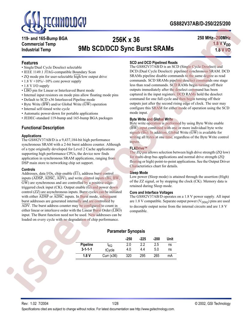 GS882V37AD-200
